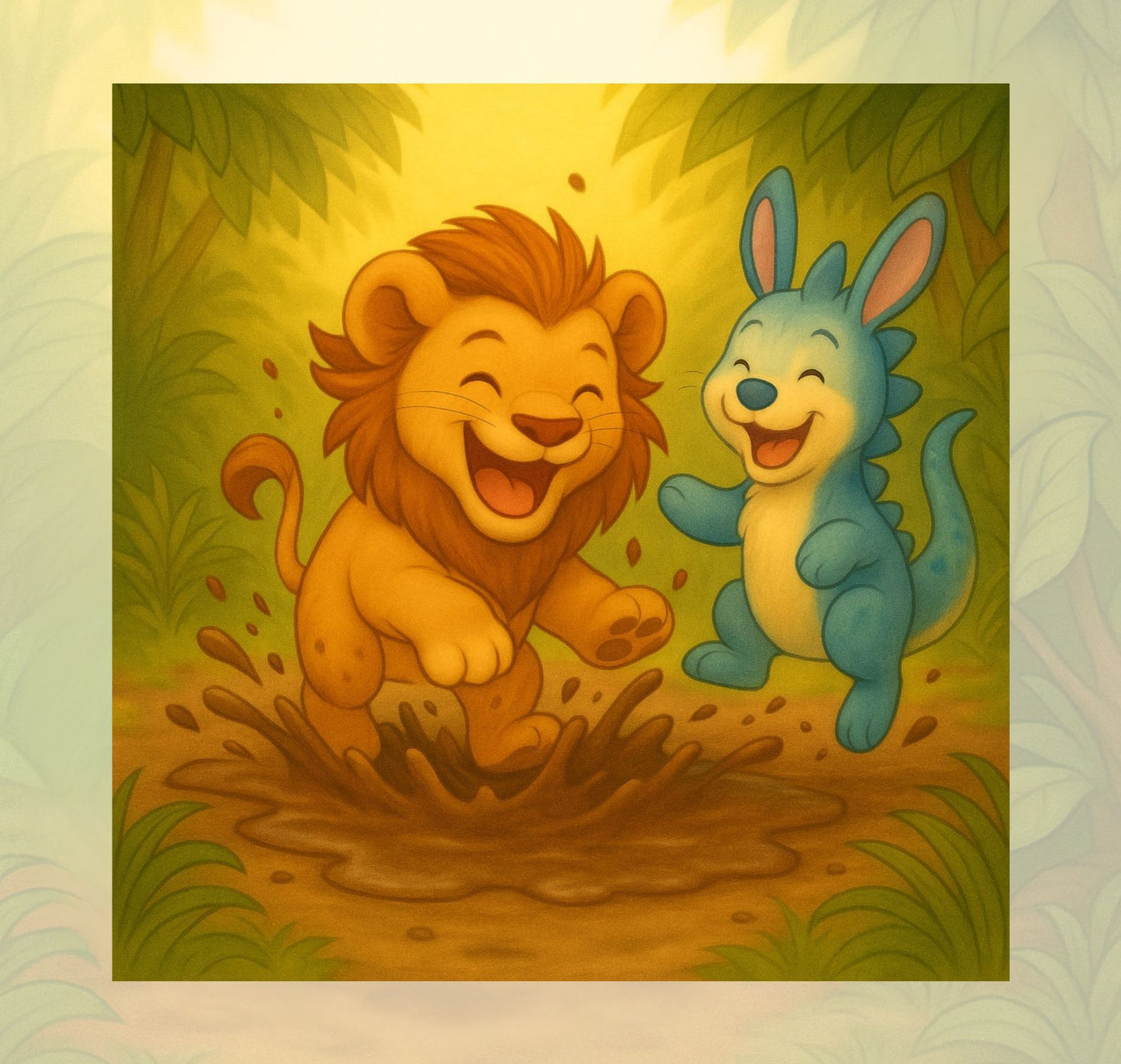 Leo, der kleine Löwe, lernt teilen