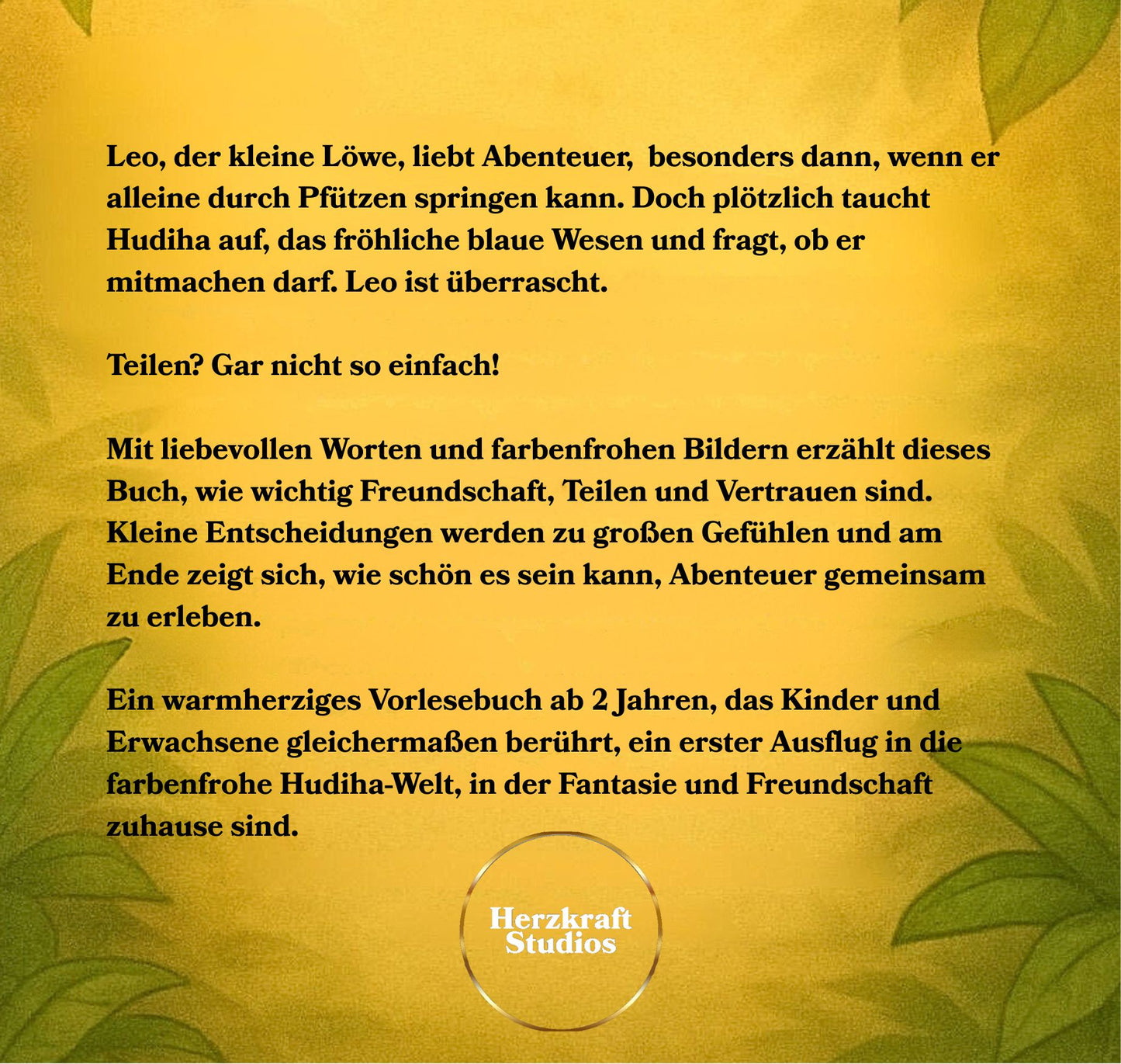 Leo, der kleine Löwe, lernt teilen